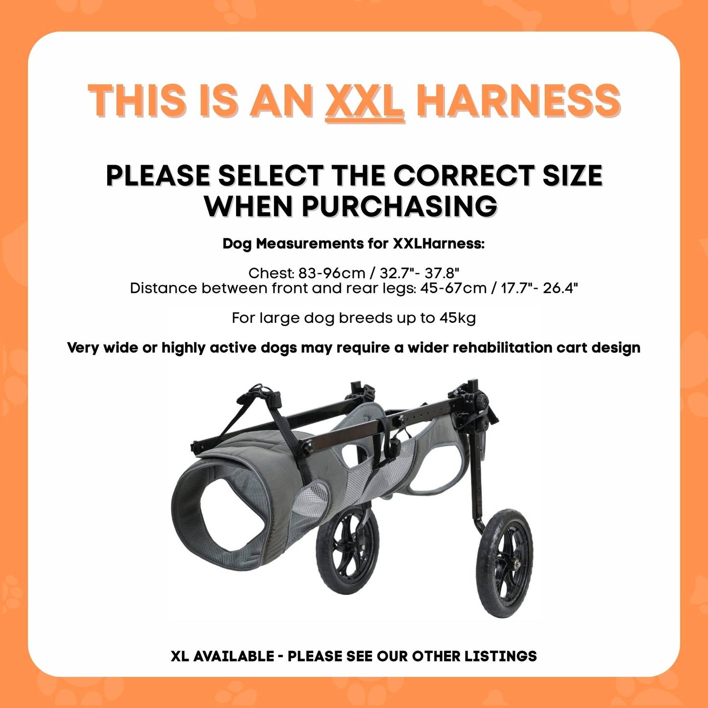 Rooster Farms Large Dog Wheelchair XXL Harness - Adjustable Back Leg Aid-2