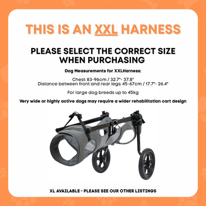 Rooster Farms Large Dog Wheelchair XXL Harness - Adjustable Back Leg Aid-2